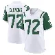 ＃72 Men's Micheal Clemons White Game New York Jets Classic Alternate Jersey