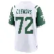 ＃72 Men's Micheal Clemons White Game New York Jets Classic Alternate Jersey