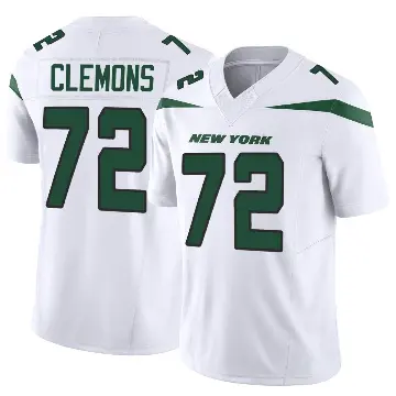 ＃72 Youth Micheal Clemons White Limited New York Jets Vapor F.U.S.E. Jersey