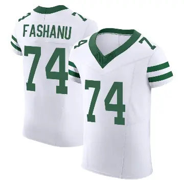 ＃74 Men's Olu Fashanu White Elite New York Jets Alternate Vapor F.U.S.E. Jersey
