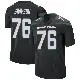 ＃76 Men's John Simpson Black Game New York Jets Stealth Jersey