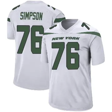 ＃76 Men's John Simpson White Game New York Jets Spotlight Jersey