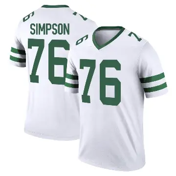 ＃76 Men's John Simpson White Legend New York Jets Legacy Jersey