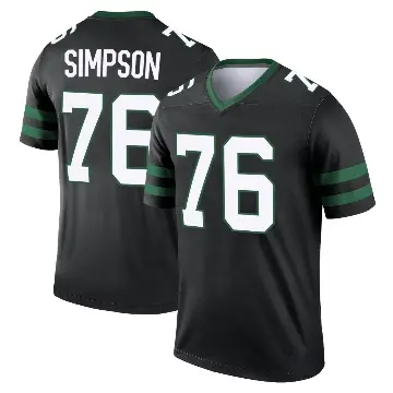 ＃76 Youth John Simpson Black Legend New York Jets Legacy Jersey
