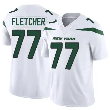 ＃77 Men's Michael Fletcher White Limited New York Jets Vapor F.U.S.E. Jersey