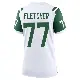＃77 Women's Michael Fletcher White Game New York Jets Classic Alternate Jersey