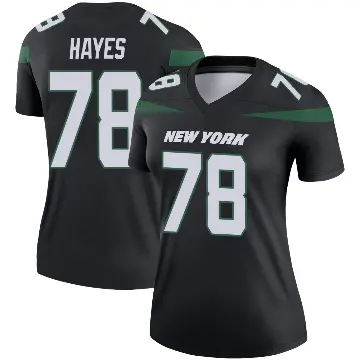 ＃78 Women's Marquis Hayes Black Legend New York Jets Stealth Color Rush Jersey
