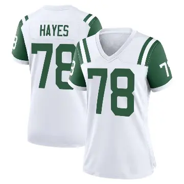 ＃78 Women's Marquis Hayes White Game New York Jets Classic Alternate Jersey