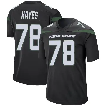 ＃78 Youth Marquis Hayes Black Game New York Jets Stealth Jersey