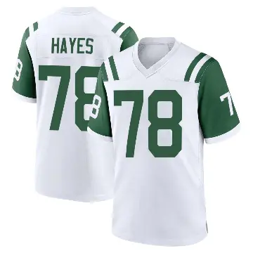 ＃78 Youth Marquis Hayes White Game New York Jets Classic Alternate Jersey