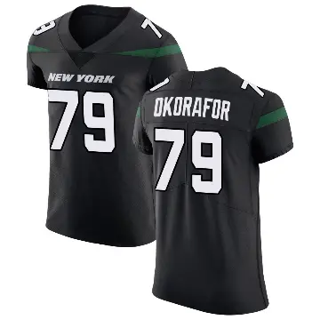 ＃79 Men's Chukwuma Okorafor Black Elite New York Jets Stealth Vapor Untouchable Jersey