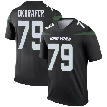 ＃79 Men's Chukwuma Okorafor Black Legend New York Jets Stealth Color Rush Jersey