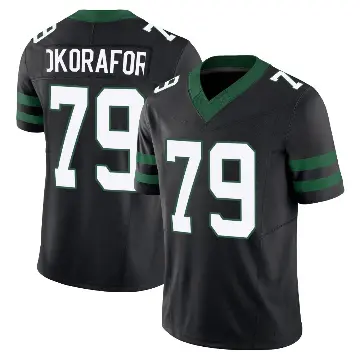 ＃79 Men's Chukwuma Okorafor Black Limited New York Jets Legacy Alternate Vapor F.U.S.E. Jersey