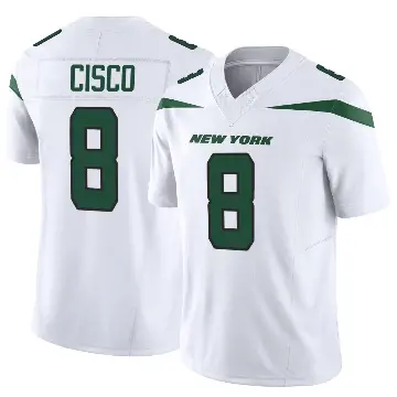 ＃8 Men's Andre Cisco White Limited New York Jets Vapor F.U.S.E. Jersey
