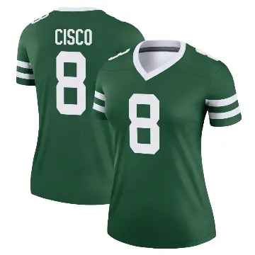 ＃8 Women's Andre Cisco Green Legend New York Jets Legacy Jersey