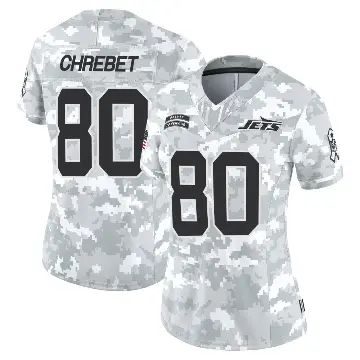 ＃80 Women's Wayne Chrebet Arctic Camo Limited New York Jets 2024 Salute to Service Jersey