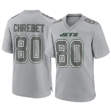 ＃80 Youth Wayne Chrebet Gray Game New York Jets Atmosphere Fashion Jersey