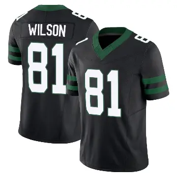 ＃81 Youth Pokey Wilson Black Limited New York Jets Legacy Alternate Vapor F.U.S.E. Jersey