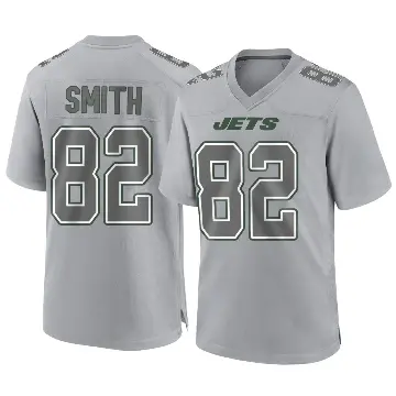 ＃82 Men's Arian Smith Gray Game New York Jets Atmosphere Fashion Jersey