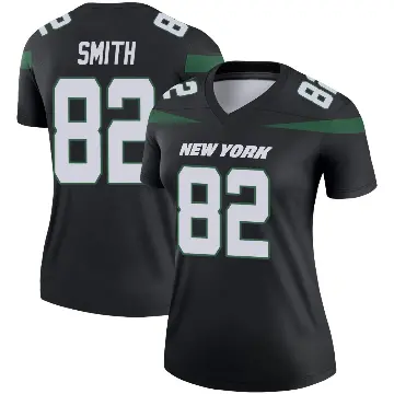 ＃82 Women's Arian Smith Black Legend New York Jets Stealth Color Rush Jersey