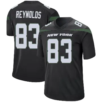 ＃83 Men's Josh Reynolds Black Game New York Jets Stealth Jersey