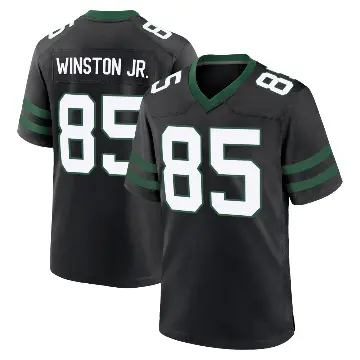 ＃85 Men's Easop Winston Jr. Black Game New York Jets Legacy Alternate Jersey