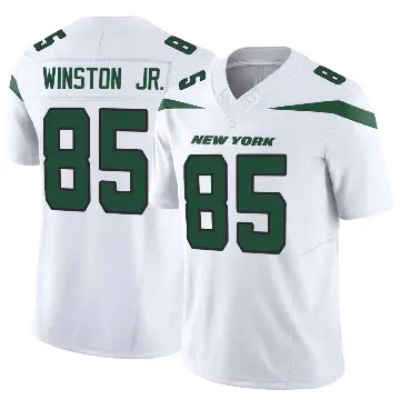 ＃85 Men's Easop Winston Jr. White Limited New York Jets Vapor F.U.S.E. Jersey
