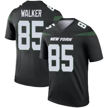 ＃85 Men's Wesley Walker Black Legend New York Jets Stealth Color Rush Jersey
