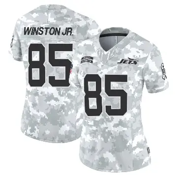 ＃85 Women's Easop Winston Jr. Arctic Camo Limited New York Jets 2024 Salute to Service Jersey