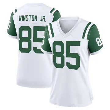 ＃85 Women's Easop Winston Jr. White Game New York Jets Classic Alternate Jersey