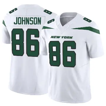 ＃86 Men's Neal Johnson White Limited New York Jets Vapor F.U.S.E. Jersey