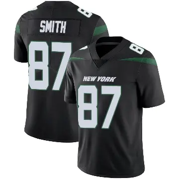 ＃87 Men's Brandon Smith Black Limited New York Jets Stealth Vapor Jersey