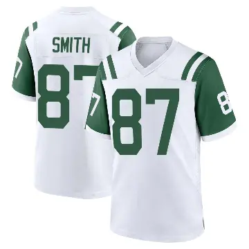 ＃87 Youth Brandon Smith White Game New York Jets Classic Alternate Jersey