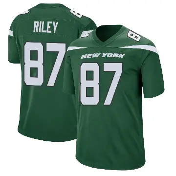 ＃87 Youth Marcus Riley Green Game New York Jets Gotham Jersey