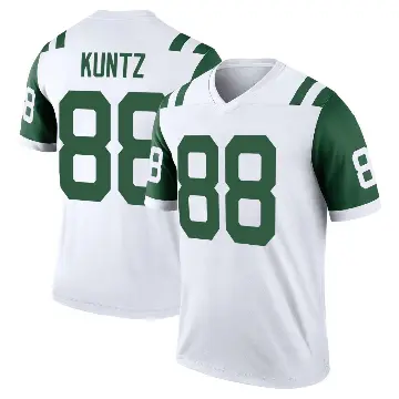 ＃88 Men's Zack Kuntz White Legend New York Jets Classic Alternate Jersey