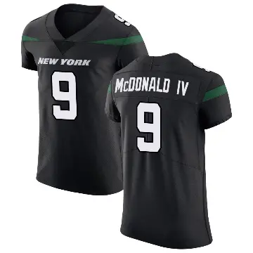 ＃9 Men's Will McDonald IV Black Elite New York Jets Stealth Vapor Untouchable Jersey