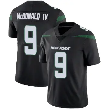 ＃9 Men's Will McDonald IV Black Limited New York Jets Stealth Vapor Jersey