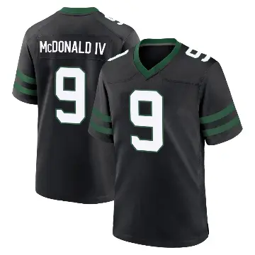 ＃9 Youth Will McDonald IV Black Game New York Jets Legacy Alternate Jersey