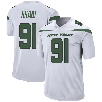 ＃91 Men's Derrick Nnadi White Game New York Jets Spotlight Jersey
