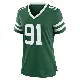 ＃91 Women's Derrick Nnadi Green Game New York Jets Legacy Jersey