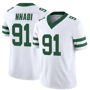 ＃91 Youth Derrick Nnadi White Game New York Jets Legacy Jersey