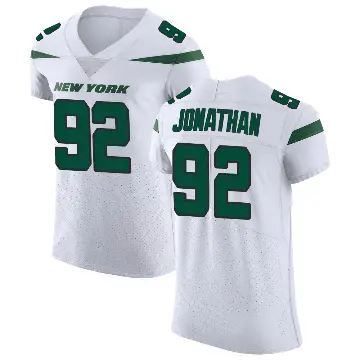 ＃92 Men's Kingsley Jonathan White Elite New York Jets Spotlight Vapor Untouchable Jersey