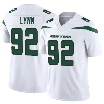＃92 Men's Nate Lynn White Limited New York Jets Vapor F.U.S.E. Jersey