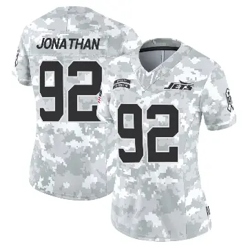 ＃92 Women's Kingsley Jonathan Arctic Camo Limited New York Jets 2024 Salute to Service Jersey