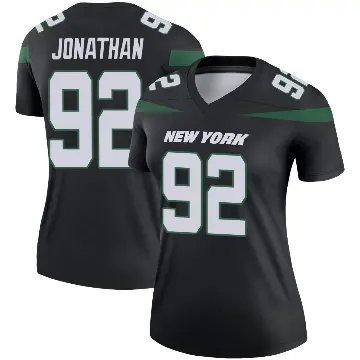 ＃92 Women's Kingsley Jonathan Black Legend New York Jets Stealth Color Rush Jersey