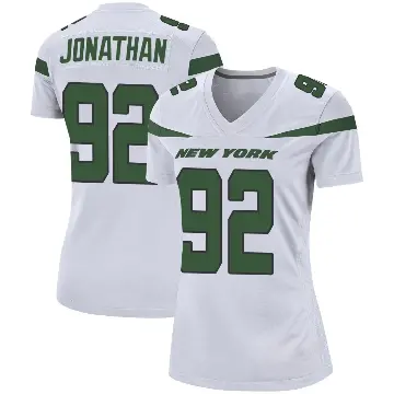 ＃92 Women's Kingsley Jonathan White Game New York Jets Spotlight Jersey