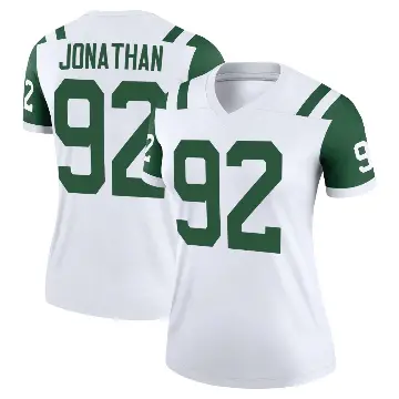 ＃92 Women's Kingsley Jonathan White Legend New York Jets Classic Alternate Jersey