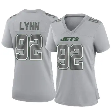 ＃92 Women's Nate Lynn Gray Game New York Jets Atmosphere Fashion Jersey