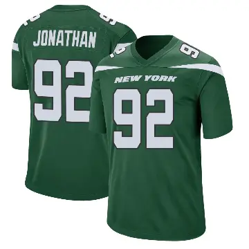 ＃92 Youth Kingsley Jonathan Green Game New York Jets Gotham Jersey