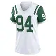 ＃94 Women's Tyler Baron White Game New York Jets Classic Alternate Jersey